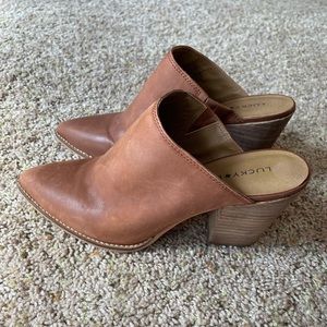 Brown Lucky Brand clogs, size 9